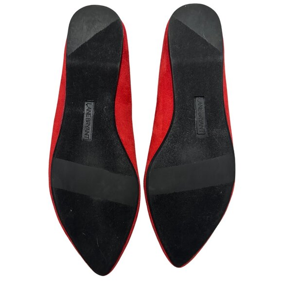 Lane Bryant Red Pointed Toe Ballet Flats Womens Size 9 Wide - Picture 2 of 5